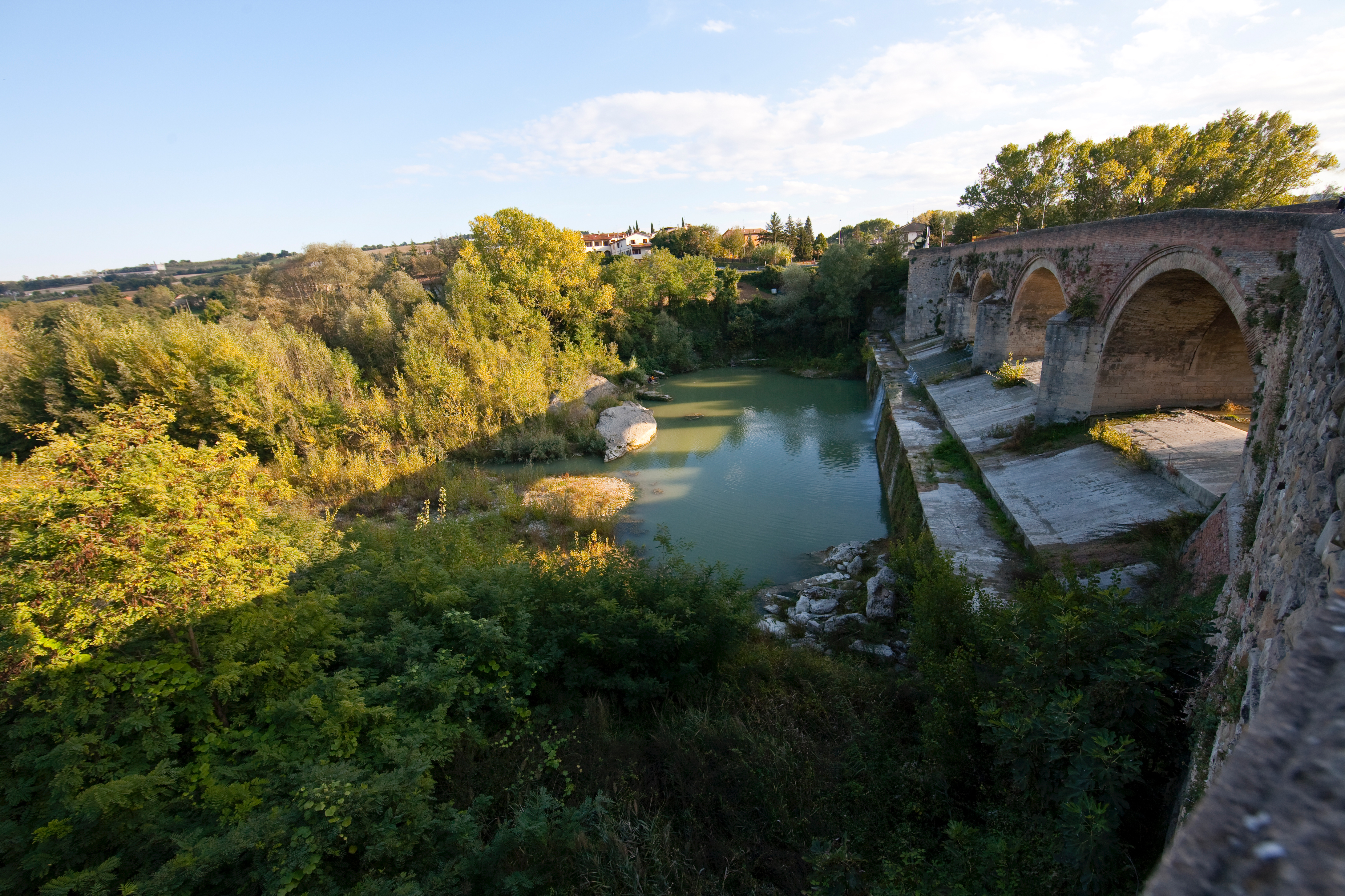 Meldola (Fc). Ponte dei Veneziani, Fiume Bidente